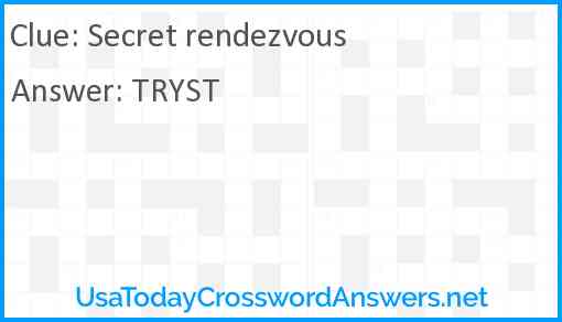Secret rendezvous Answer