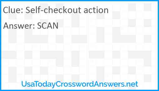 Self-checkout action Answer