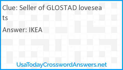 Seller of GLOSTAD loveseats Answer