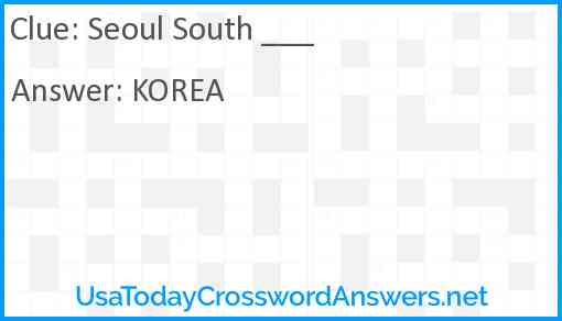 Seoul South ___ Answer