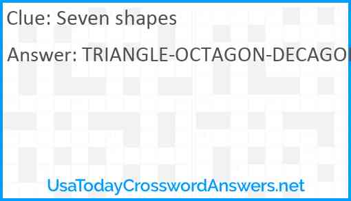 Seven shapes Answer