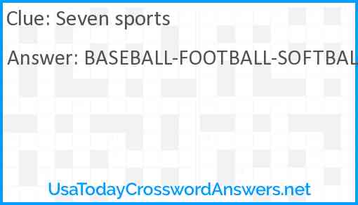 Seven sports Answer