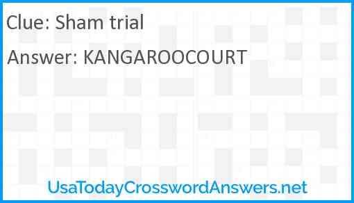 Sham trial Answer