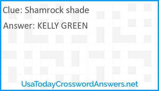 Shamrock shade Answer