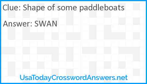 Shape of some paddleboats Answer