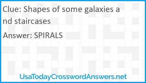 Shapes of some galaxies and staircases Answer