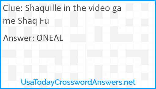 Shaquille in the video game Shaq Fu Answer