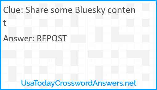 Share some Bluesky content Answer