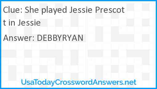 She played Jessie Prescott in Jessie Answer