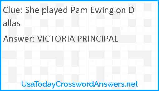 She played Pam Ewing on Dallas Answer