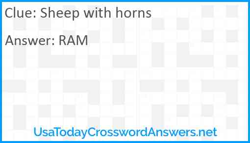 Sheep with horns Answer