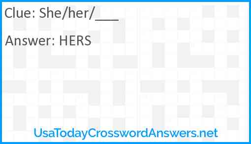 She/her/___ Answer