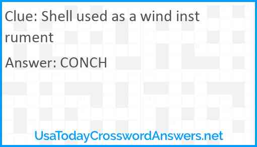 Shell used as a wind instrument Answer