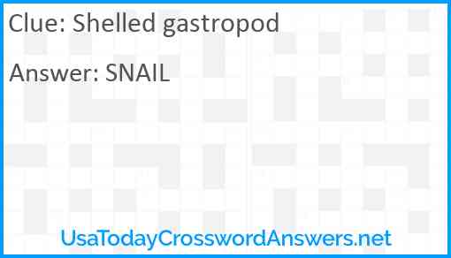 Shelled gastropod Answer
