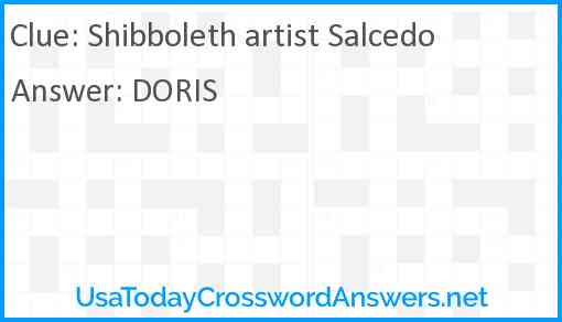 Shibboleth artist Salcedo Answer