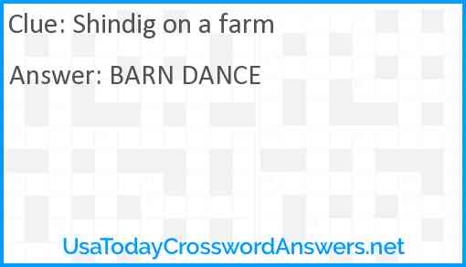 Shindig on a farm Answer