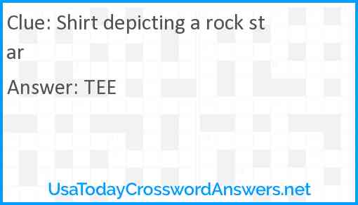 Shirt depicting a rock star Answer