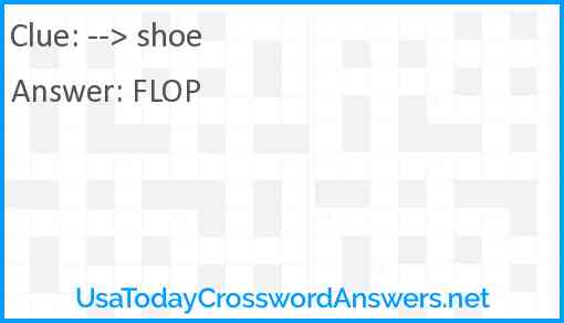 --> shoe Answer