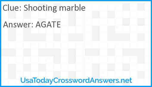 Shooting marble Answer