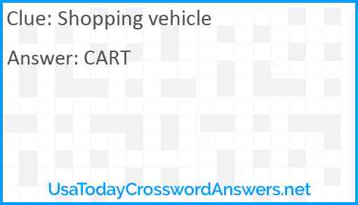 Shopping vehicle Answer