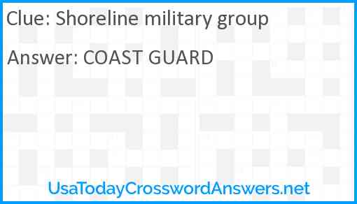 Shoreline military group Answer