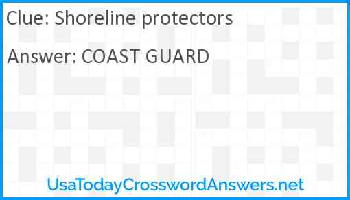 Shoreline protectors Answer