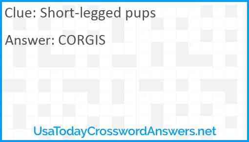 Short-legged pups Answer