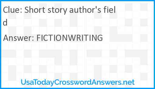 Short story author's field Answer