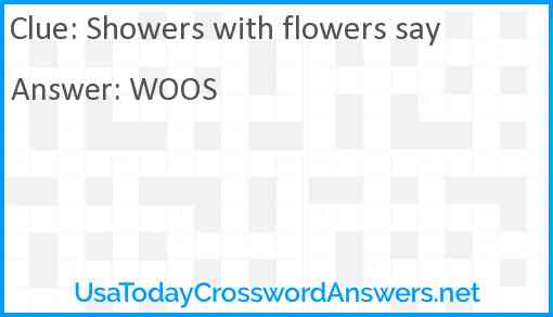 Showers with flowers say Answer