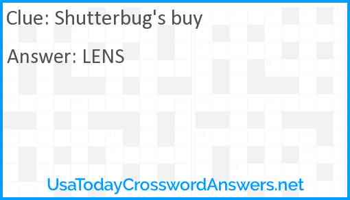 Shutterbug's buy Answer
