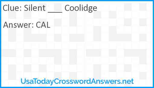 Silent ___ Coolidge Answer