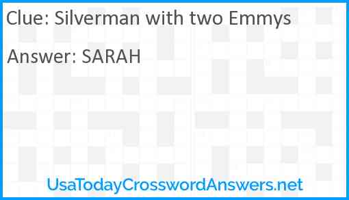 Silverman with two Emmys Answer