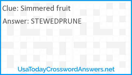 Simmered fruit Answer