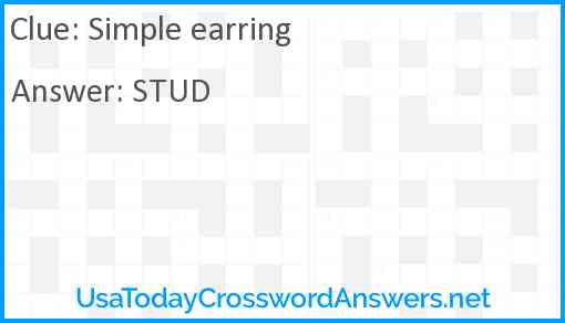 Simple earring Answer