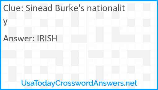 Sinead Burke's nationality Answer