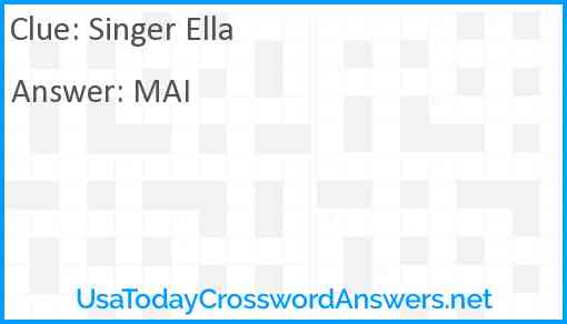 Singer Ella Answer