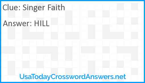 Singer Faith Answer