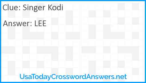 Singer Kodi Answer