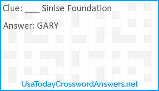 ___ Sinise Foundation Answer