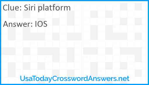 Siri platform Answer