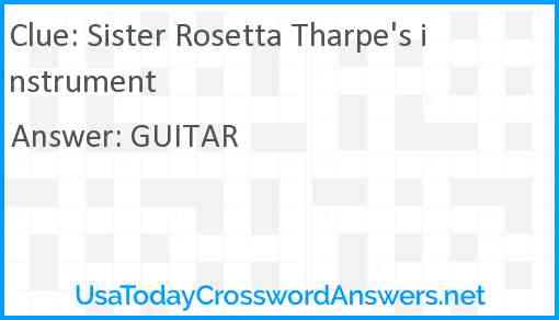 Sister Rosetta Tharpe's instrument Answer