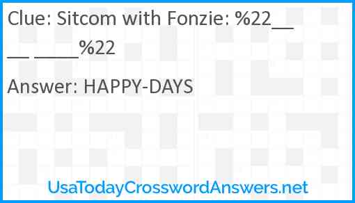 Sitcom with Fonzie: %22____ ____%22 Answer