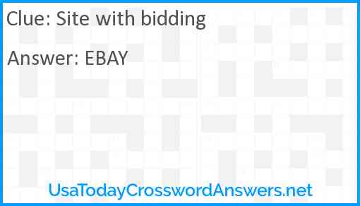 Site with bidding Answer