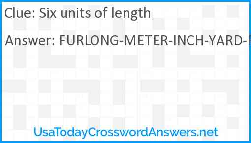 Six units of length Answer