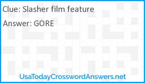 Slasher film feature Answer