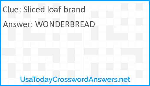 Sliced loaf brand Answer