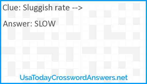 Sluggish rate --> Answer