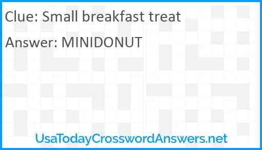 Small breakfast treat Answer