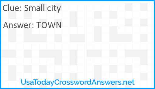 Small city Answer