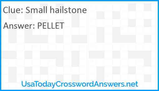 Small hailstone Answer